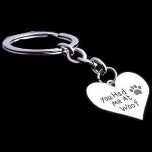 You had me at woof keychain